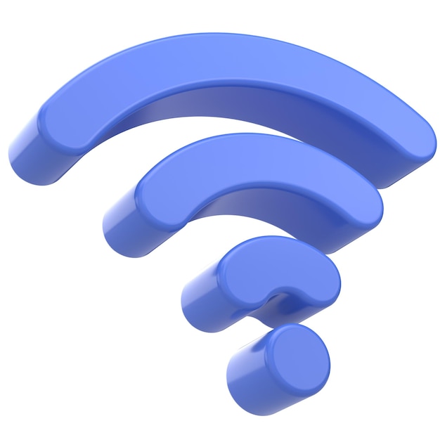 3D wifi icon 3D illustration