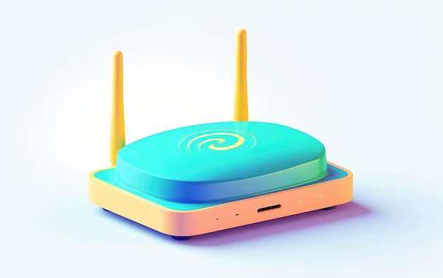 3D Wi-Fi ホワイトバックグラウンド