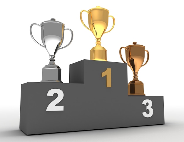3d winner podium . winner podium concept
