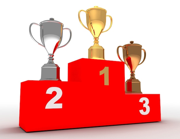 3d winner podium . winner podium concept