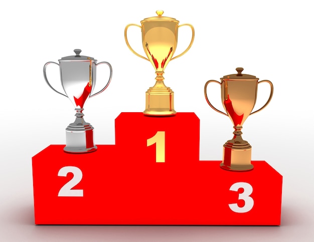 3d winner podium . winner podium concept
