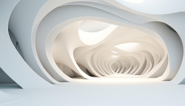 3D witte achtergrond in het interieur