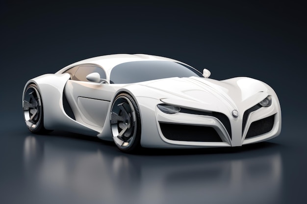 3D witte auto