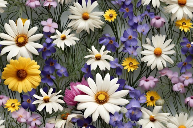 3D-witte bloem sjabloon achtergrond