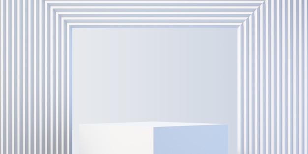 3d witte productpodium mock-up achtergrond voor presentatie met abstracte witte achtergrond, 3D-rendering
