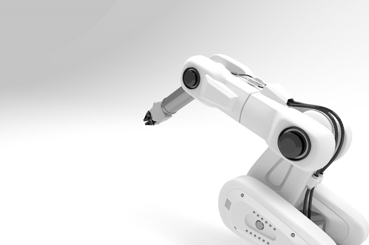 3d witte wapenrobot