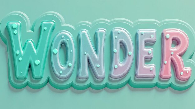 3D Wonder Typografie