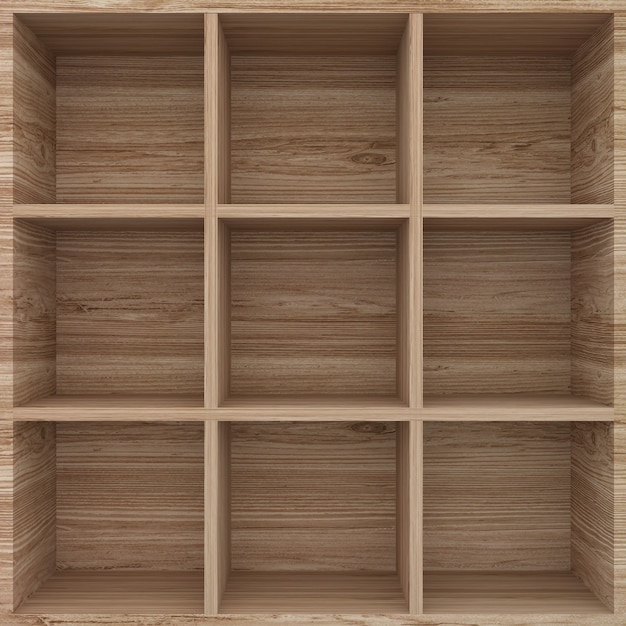 3d wood shelves for show case