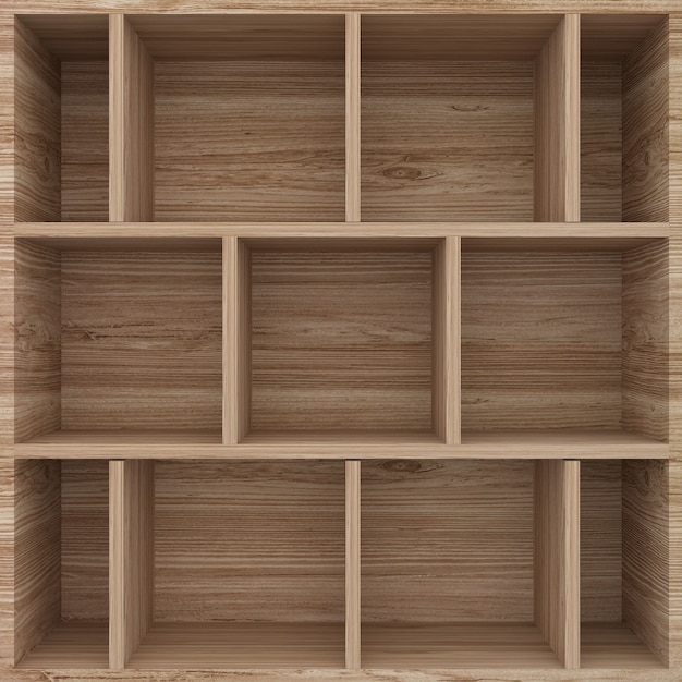 3d wood shelves for show case