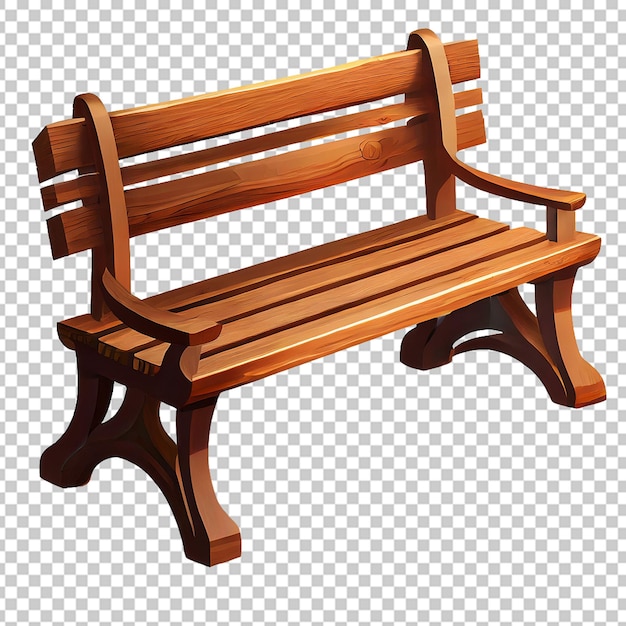 3d Wooden bench