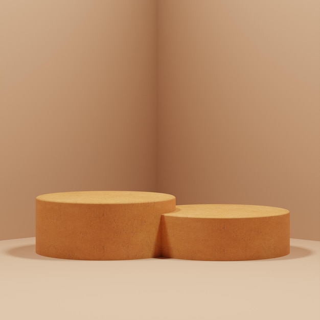 3D wooden podiums for products