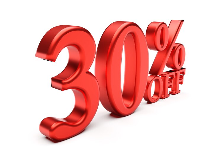 Photo 3d 단어 30 % 흰색 절연