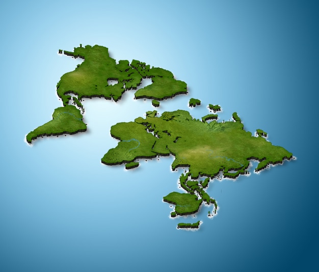 3D карта мира
