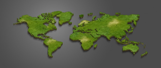 Foto mappa del mondo 3d
