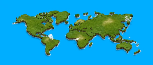 Photo 3d world map