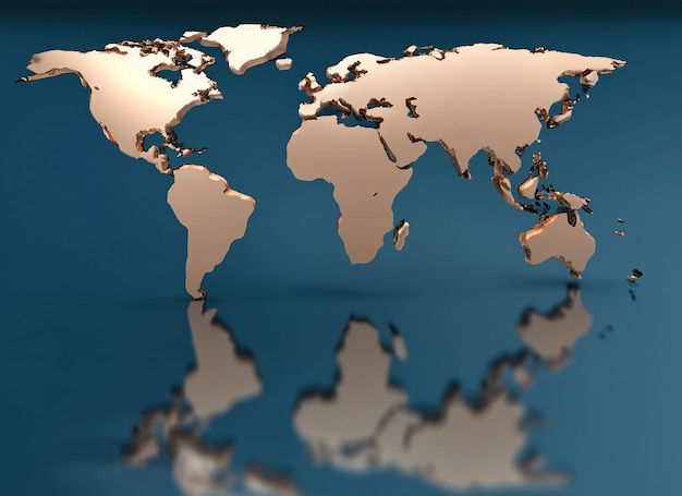 3d world map