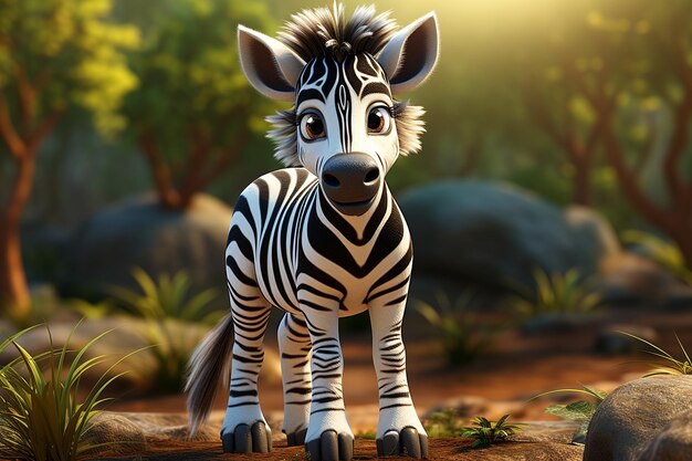 3D Zebra stripfiguur