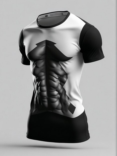 3D zwart t-shirtmodel