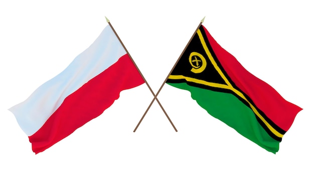 3dd_render_for_designers_illustrators_national_independence_day_flags_poland_and_vanuatu