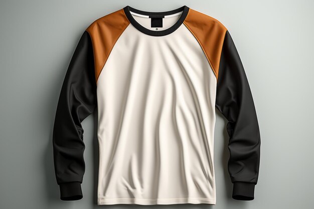 Photo 3drendered raglan tops black white trendy cleancut style