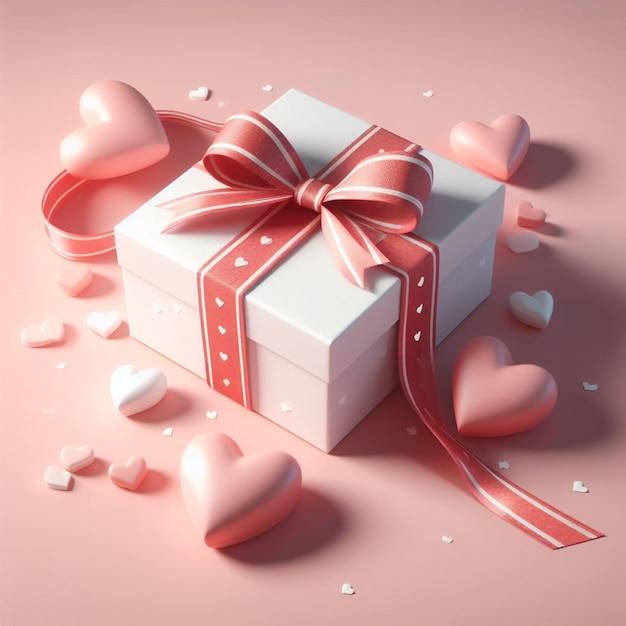 3Drendered Valentine thema geschenkdoos