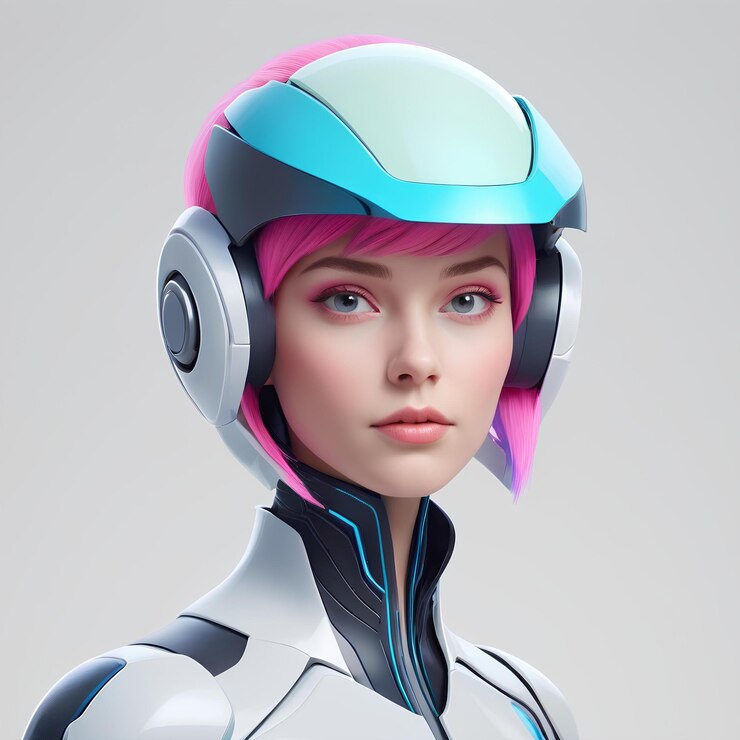 Photo a 3dstyle portrait of a person with a surreal artistic illustration style the portrait is presente