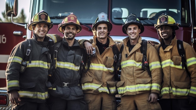 4 Construction Workers Wearing a Hard Hat with Pride and a Smile