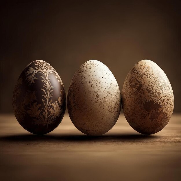 4 Easter eggs in patterns