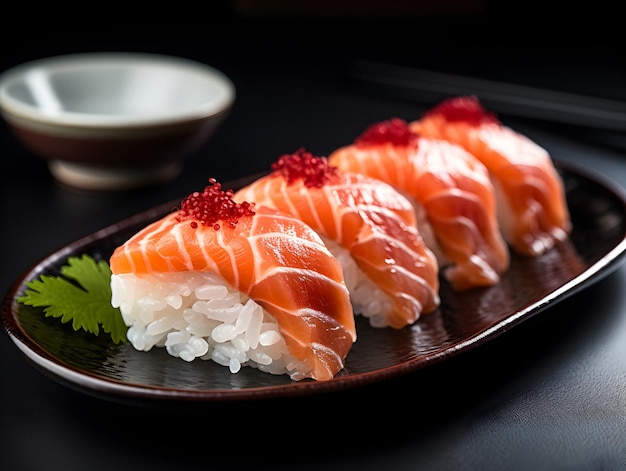 4 pieces of Nigiri Sushi concept photography