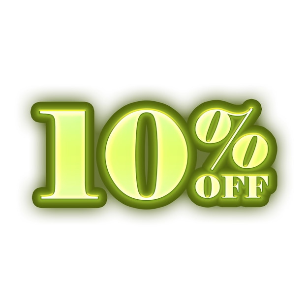 Photo 40 percent discount offers tag with green embossed design