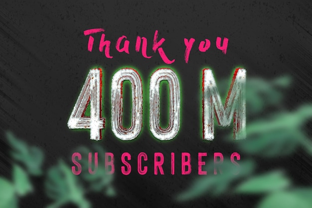 400 Million subscribers celebration greeting banner with horror design