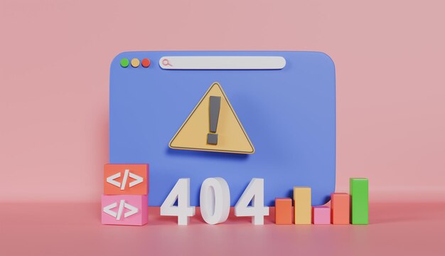 Фото Страница ошибки 404 не найдена обновления обслуживания системы на пастельном фоне