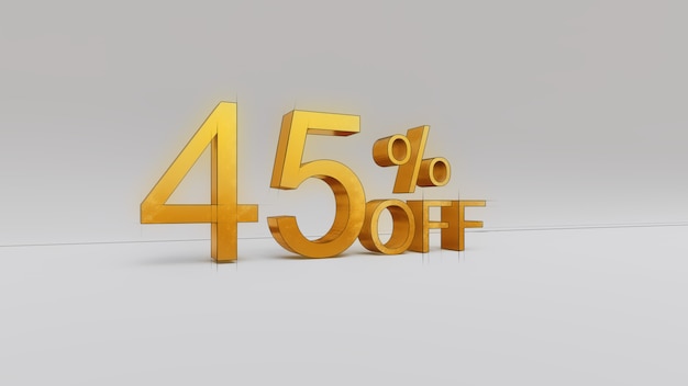 45% 할인 3D 렌더링