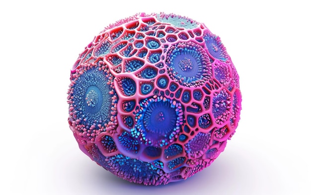 Photo 4k 3d ball with underwater texture isolated on transparent background