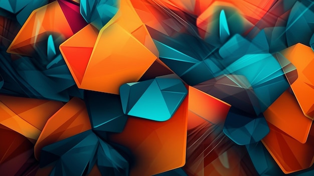 4K Abstract wallpaper colorful design shapes and textures Generative ai