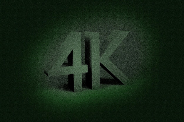 4K green concrete text abstract background