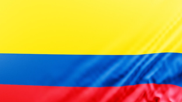 4k high resolution Colombia flag wallpaper background realistic 3D rendering 177