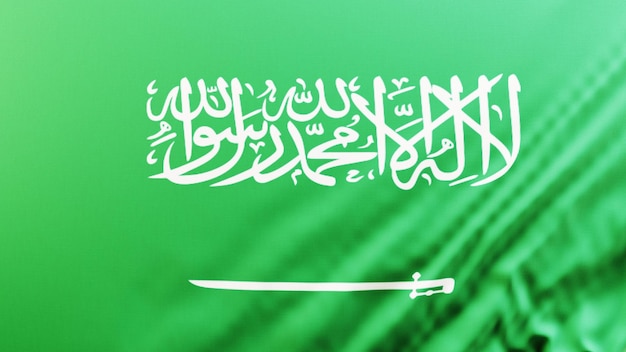 4k 고해상도 사우디 아라비아 국기 바탕 화면 배경 현실적인 3D 렌더링 192