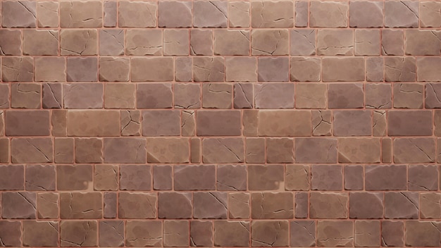 4k hoge resolutie bruine muur baksteen steen behang achtergrond 3D-rendering 006