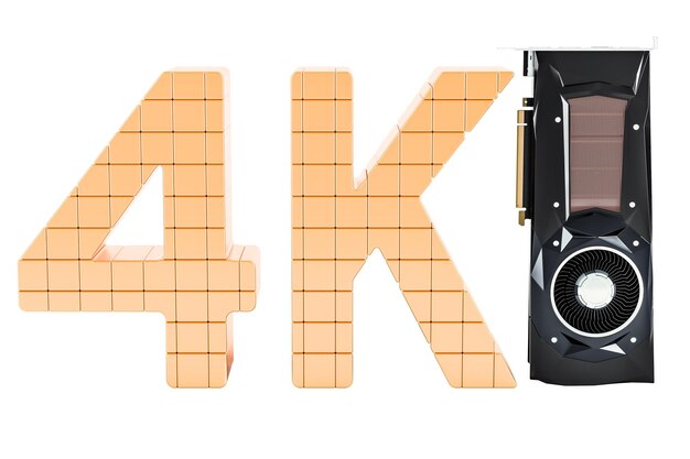 4K hoge resolutie computer videokaart GPU 3D-rendering