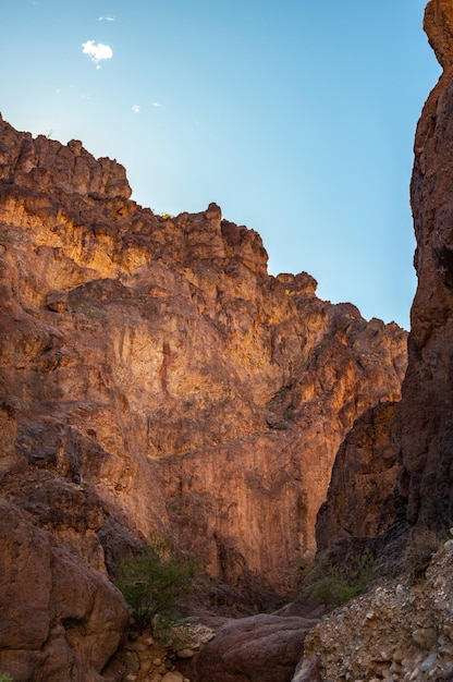 4K Image Rocky Desert Canyon Trail to Colorado River near Las Vegas