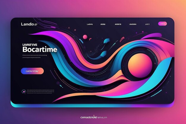 Photo 4k landing page template abstract dynamic modern futuristic multi colored simple for website template background stock illustration