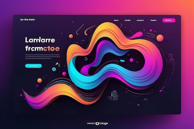 Photo 4k landing page template abstract dynamic modern futuristic multi colored simple for website template background stock illustration