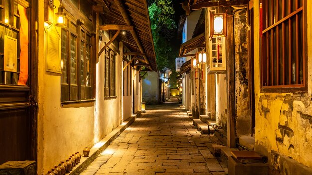 4K Photograph Capture Wuzhen Street at Night