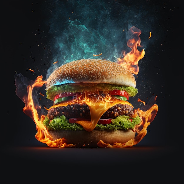 4K Restaurant Food Menu Burger Pizza Cake Food Menu Ultra HD Ai Generated Image