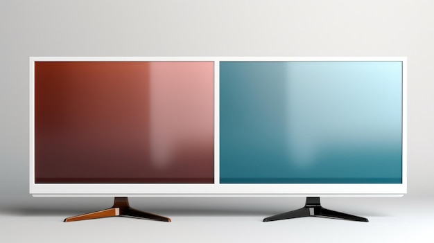 사진 4k 플래트 스크린 tv lcd 또는 oled 플라즈마 현실적인 일러스트레이션 색 빈 모니터