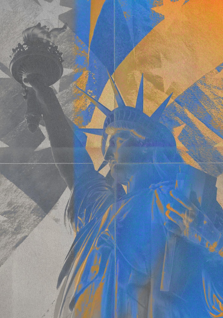 Photo 4th of july background independence day of america usa flag or liberty artwork or wallpaper with