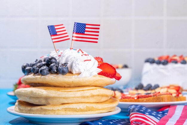 4th of July breakfast pancakes