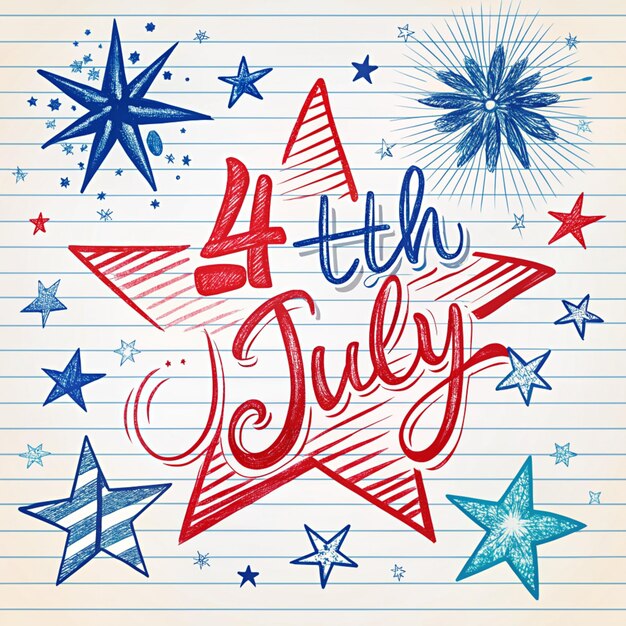 fourth of july 2025 doodle
