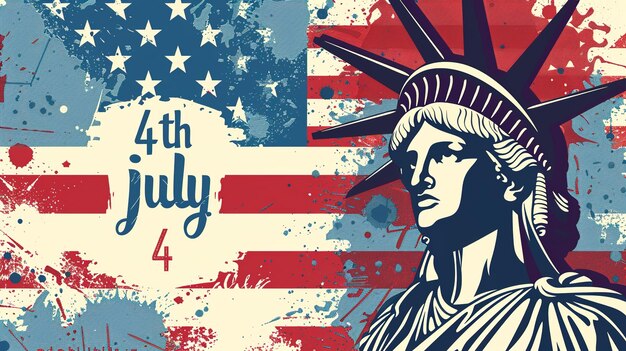 4th july independence day of US vector illustration